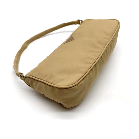 Prada Beige Tessuto Nylon Small Pouch Vintage Handbag - Picture 6 of 12